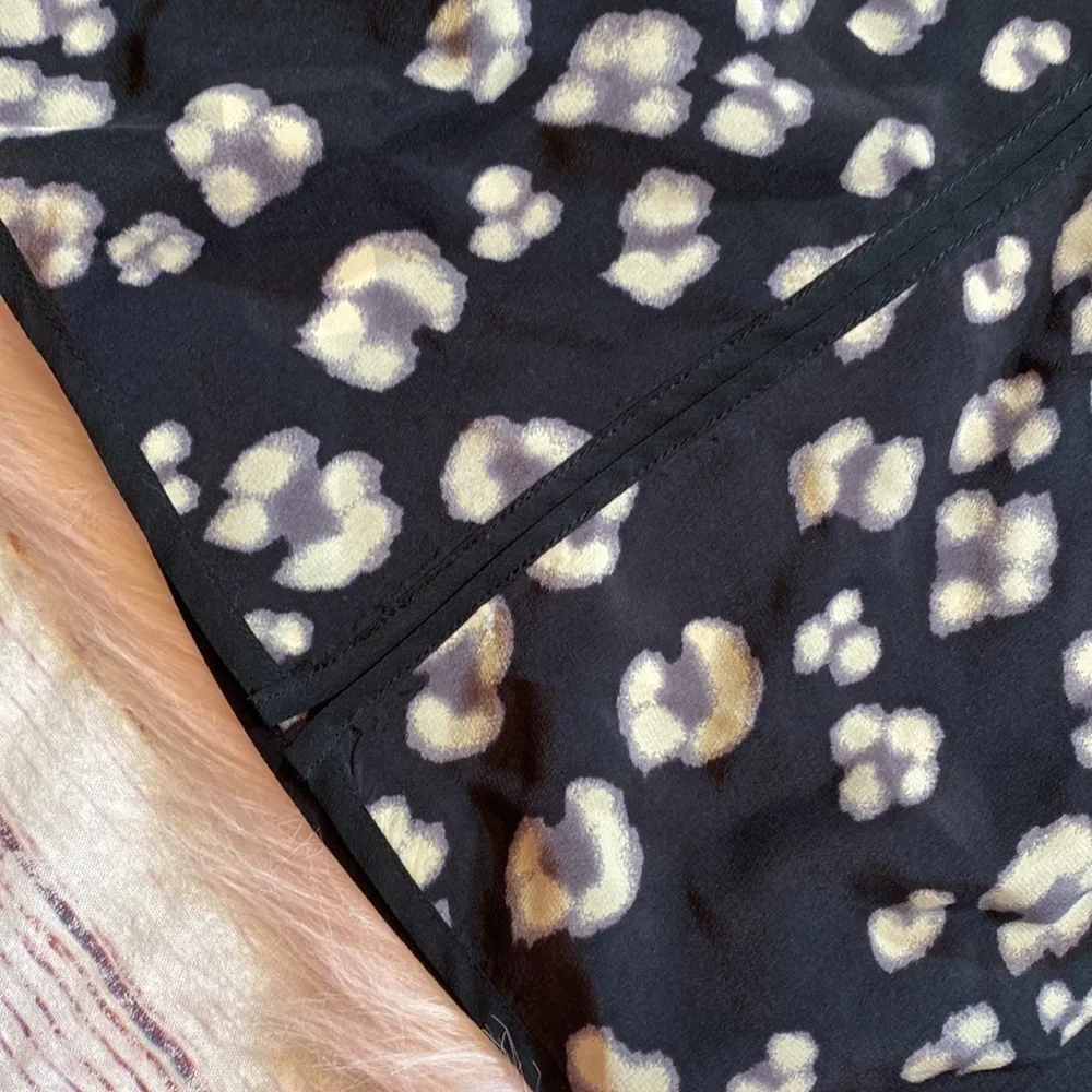 Rebecca Taylor Silk Leopard Print Blouse Tank sz 0